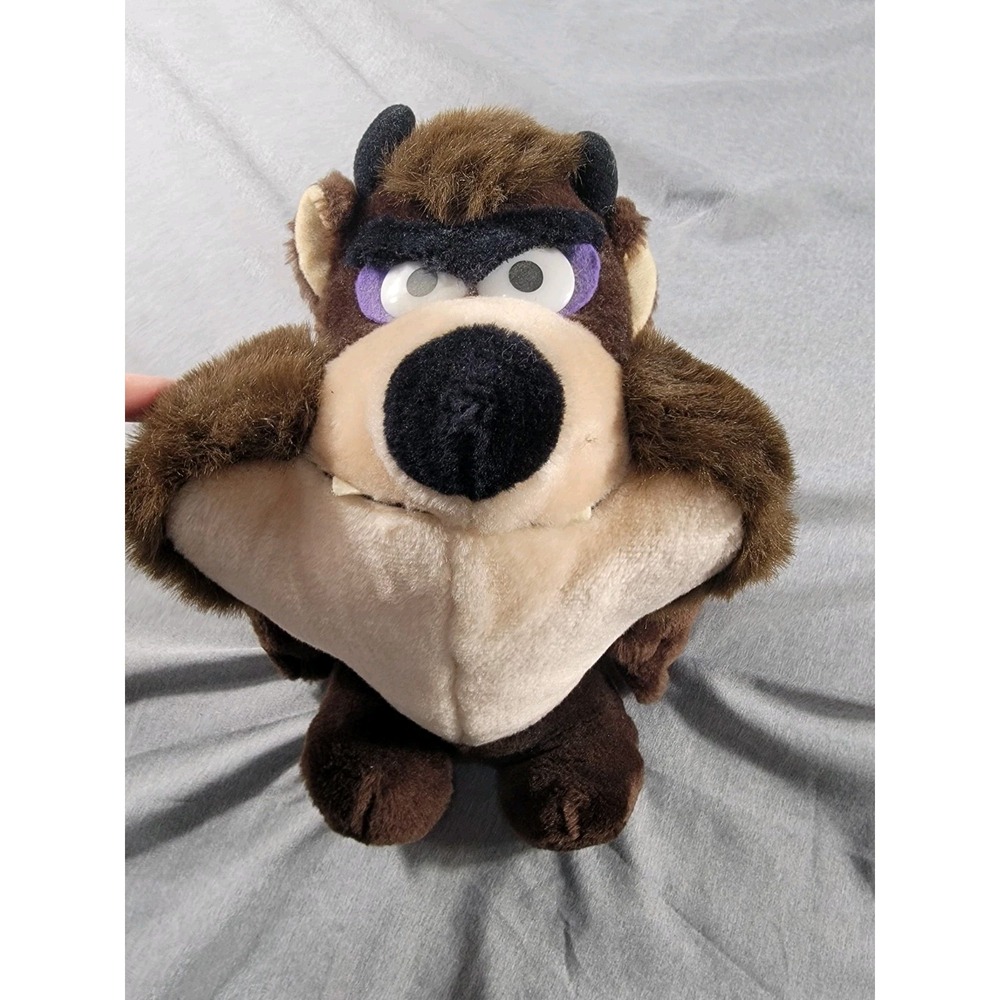 Vtg 80's Tasmanian Devil Taz Warner Bros Plush 10" 1663 Mighty Star